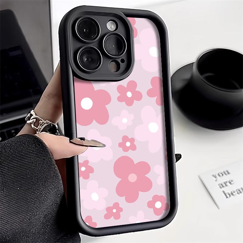 

Силиконовый чехол для телефона с цветком для iPhone 16 Pro Max Funda iPhone 15 11 13 14 12 XS X XR 7 8 Plus SE 16promax 15promax Cover Carcasa For iPhone13