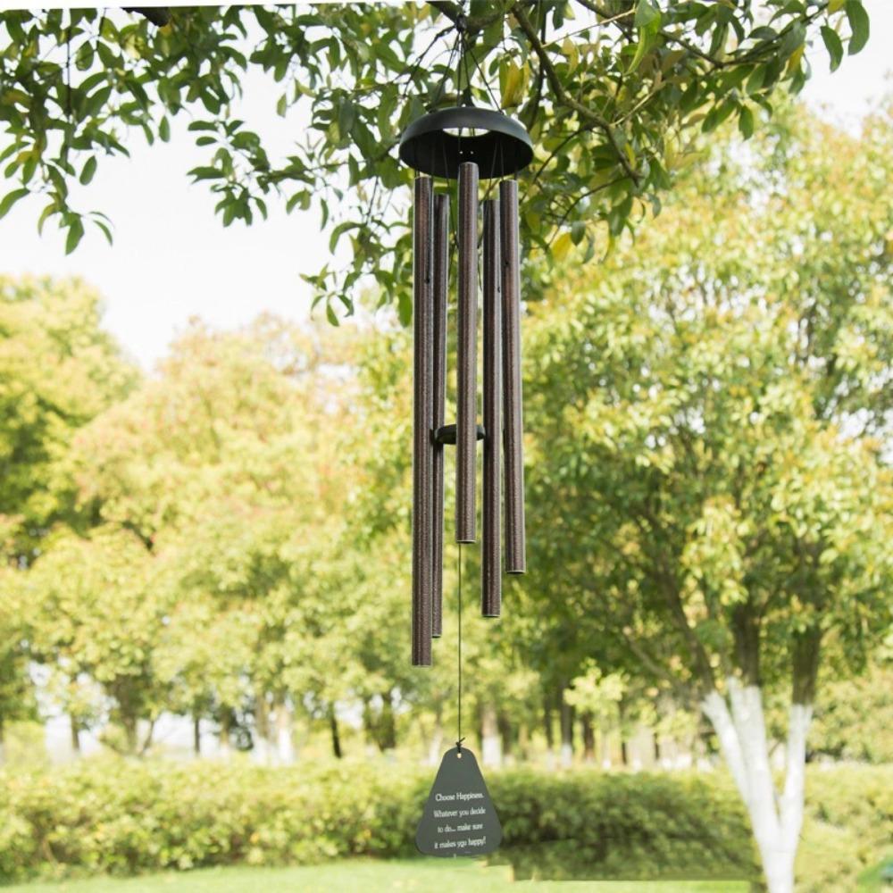 Retro Aluminum Tube Wind Bell Japanese Style Blessing Bell Hanging Decoration Wind Chimes  Room
