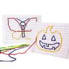 Kids Threading Board with Pens Laces Fine Motor String Weaving Drawing Board Toddlers Boys Girls Stitch Grid DIY Lacing Board Toy