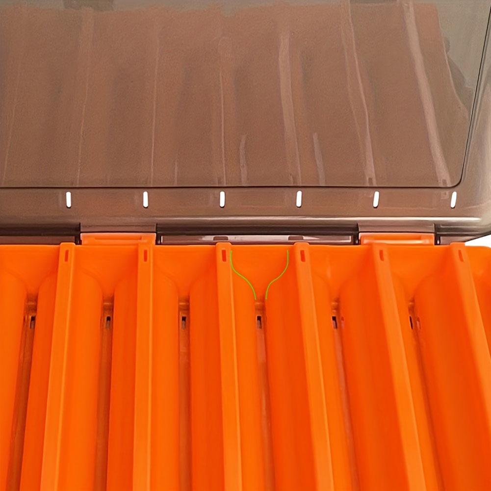 Fishing Tackle Box Transparent Double Sided Fishing Lure Box Plastic Tackle Storage Tray Fishing Tackle Case 10 Cells / 14 Cells