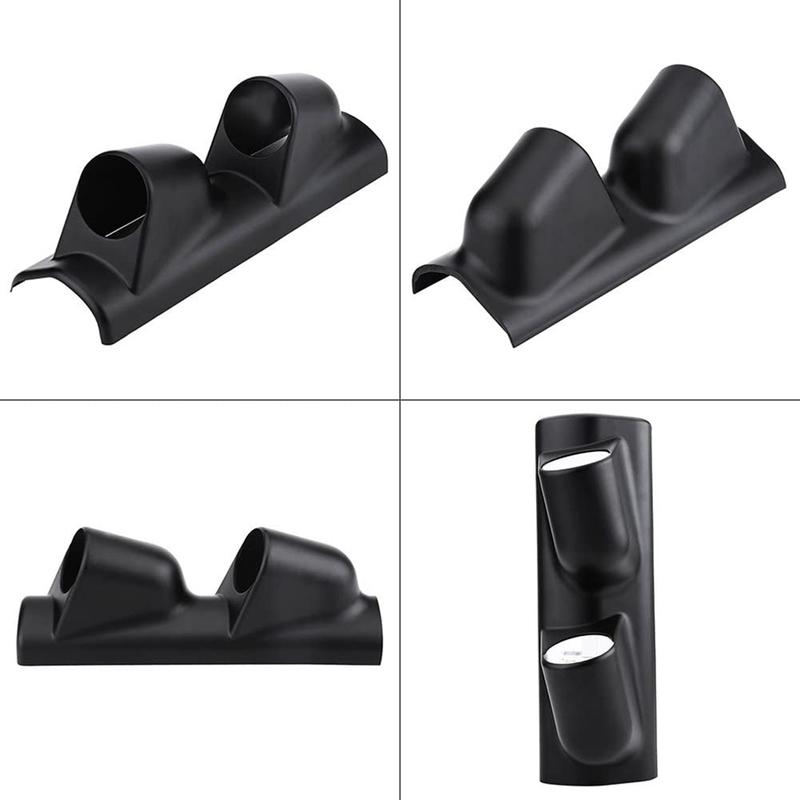 A51K-Universal 52Mm 2 Inch Meter Gauge Pillar Mount Pod Holder Bracket Cover For Car Auto Boat Motorcycle (Double Holes)