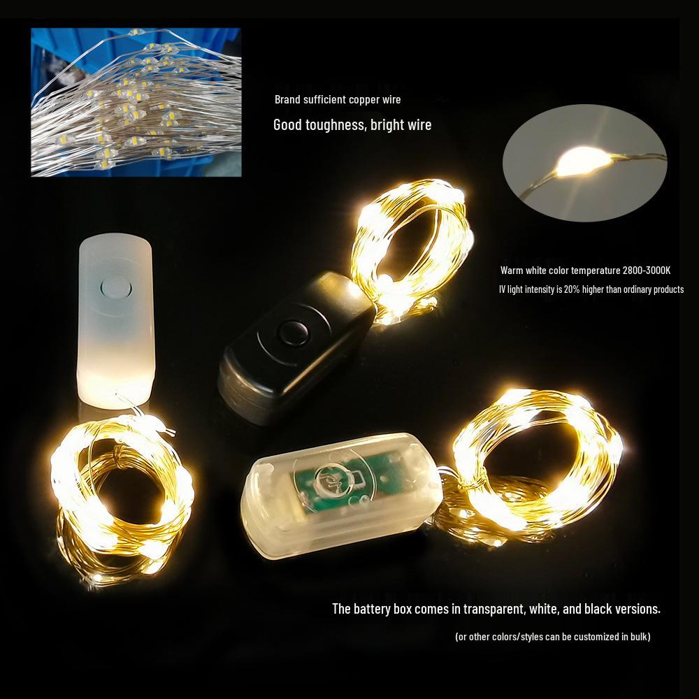 Lichterketten: Batteriebetriebene LED-Lichterketten mit blinkenden Farben für die Weihnachtsdekoration