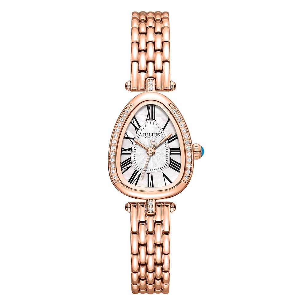 Jyullieoseu Ja-1526 Oval Mother-Of-Pearl Dial Women'S Wristwatch
