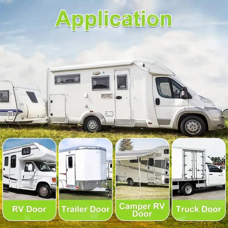 RV Catch Holder Hardware T Style Entry Door Latch for Commercial Vehicle Cargo Haulers Travel Trailers Motorhome Containers