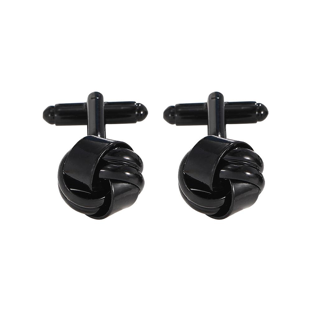

Mens Knot Cufflinks Gun Black Gold Silver Plated Gemelos For Shirt Suit Tuxedo Blouse Accessories Jewelry