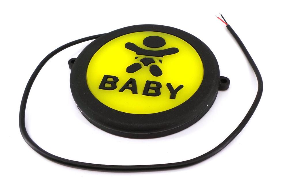 Baby! Uwaga dziecko LED  podświetlane, wodoodporne 12V