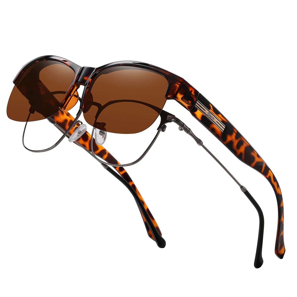 

DUCO Polarized UV400 Pollen for Men and 8960 Over-the-Eye Sunglasses, Lenses, Protection, Protection, Women, (Leopard Print, Brown)