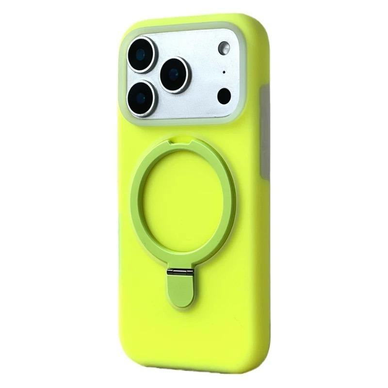 Luxury Liquid Silicone Stand Ring Holder Magnetic For Magsafe Case For iPhone 17 Pro Max Air 16 15 14 13 Skin friendly Cover