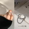 Sophisticated Heart Shaped Ring For Women Adjustable And Trendy Silver Plated Fashion Jewelry