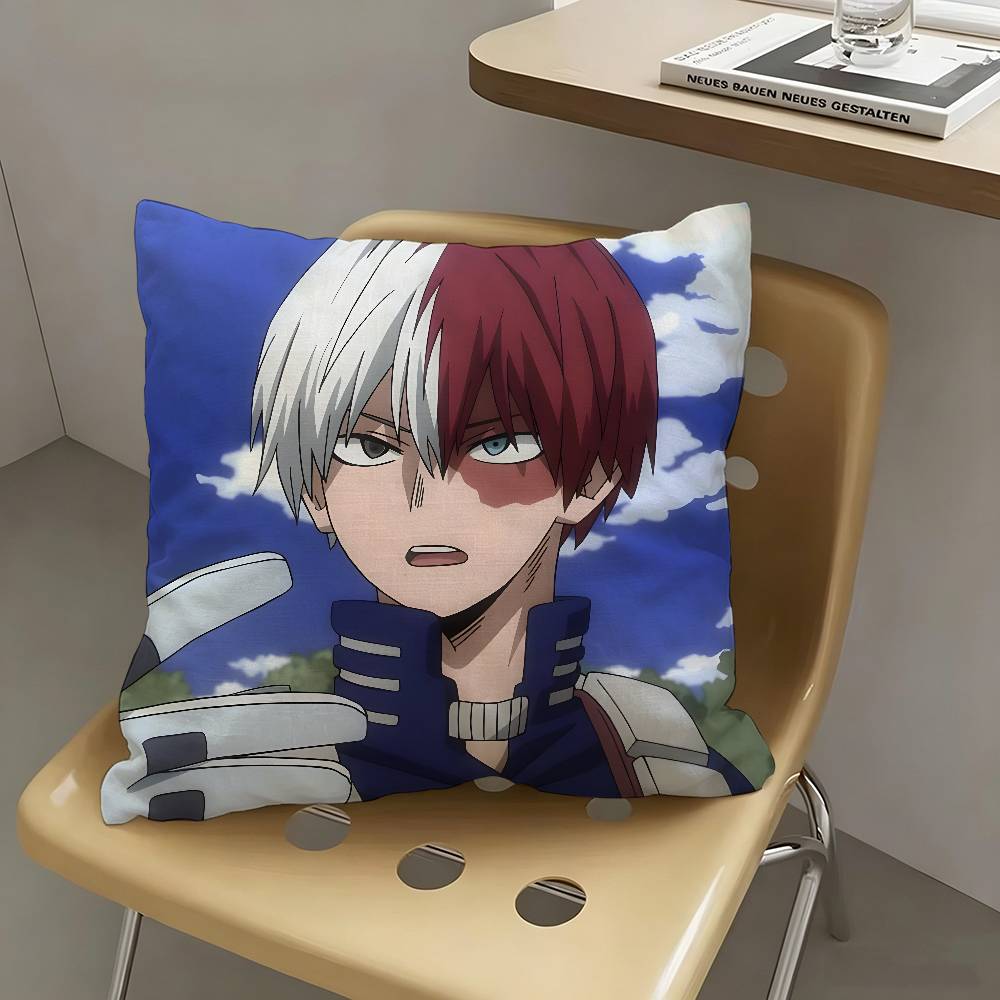 1pc Shoto Todoroki Anime Characters Pillow Case Fashion Square Pillowcase Bedroom Sofa Room Ins Decoration Leisure
