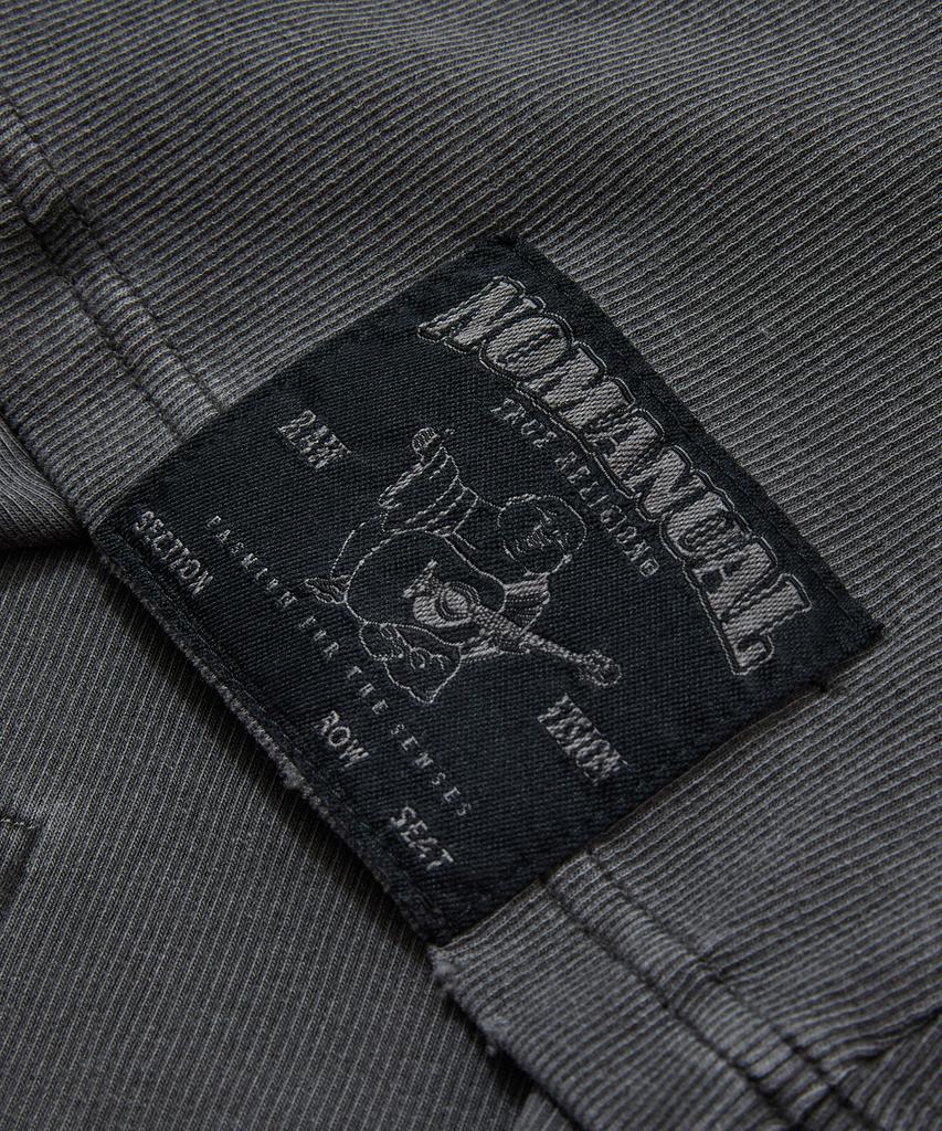 Nomaenyueol No Religion Henley Baby Tee - Washed Charcoal