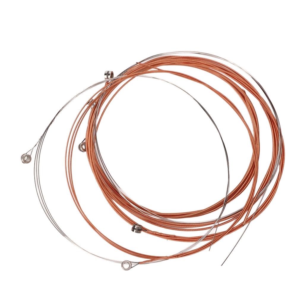 6Pcs Acoustic Guitar Strings Set Metal Replacement Accessories for Beginners Players Musicians
