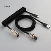 150cm Spiral Usb Keyboard Cable Black Coiled Keyboard Usb Type C Cable Metal Aviator Connector Gaming GX16 Usb Keyboard Cable