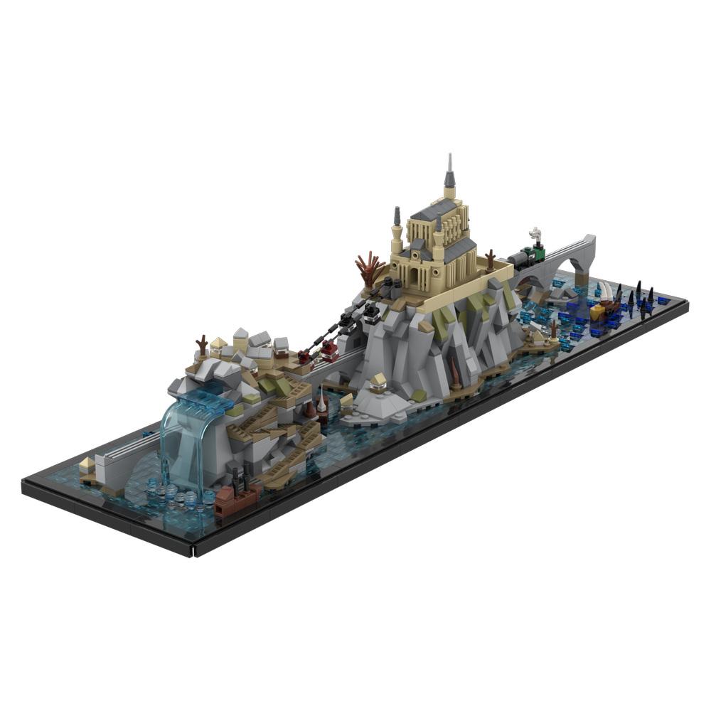 MOC Islands Architecture Building Blocks Model Isolated island on the sea Creative Bricks Assembly Toys Children Birthday Gifts