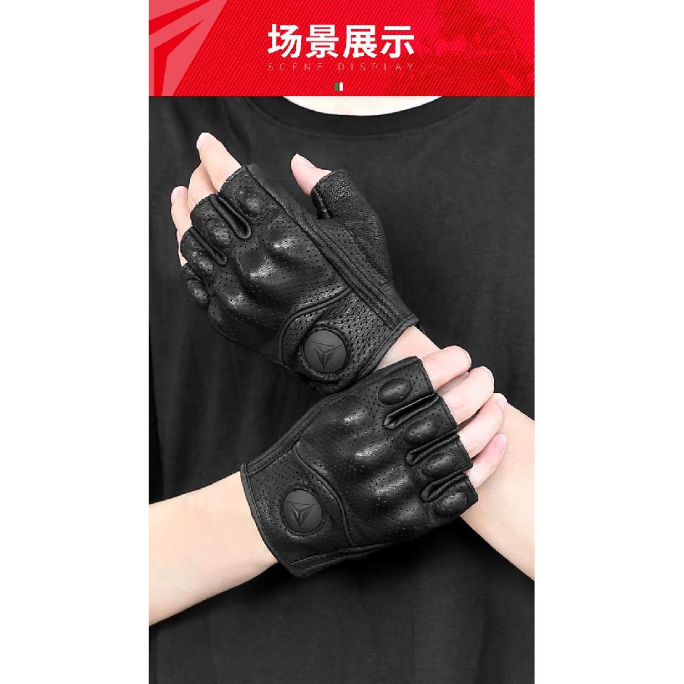 Motorcycle Fingerless Gloves Winter Summer Motocross Protective Gear Touch Screen Gloves  Leather Touchscreen Motocross Gloves