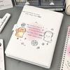 Cute Niche Kitten A5 Leather Ring Binder Notebook - Stylish, High-Value, Lined Student Notebook.