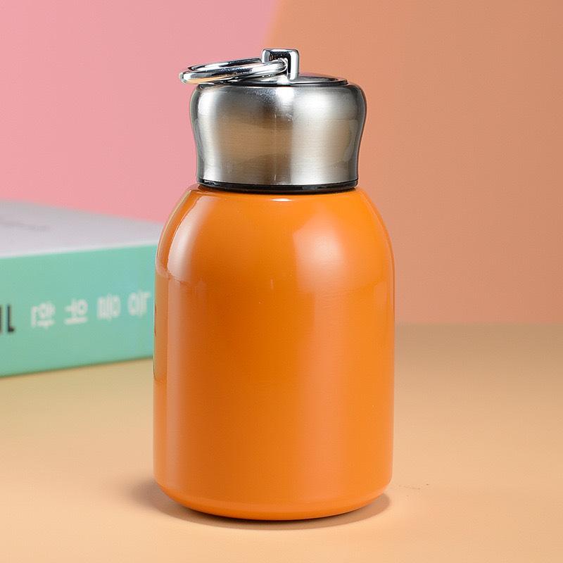 Guofeng Koi pattern 304 stainless steel thermos cup peacock pattern portable lanyard high value water cup business gift Thermos cup