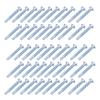 50Pcs Self Drilling Screw Cross Zinc Plated Carbon Steel Fastener Hardware 4.8x38mm Flat Head