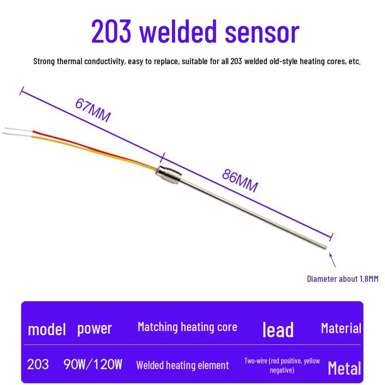 

90W 203H/205H High-Frequency Soldering Iron Heating Core & Wire Accessory for Soldering Stations