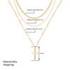 New fashion simple cross pendant multi-layer stacked necklace personalized collarbone chain necklace