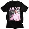 ASAP Portret Grafika Estetyka Moda Hip Hop Oversize Krótki Rękaw T-shirt Męski Codzienny Harajuku Koszulka Streetwear 80129