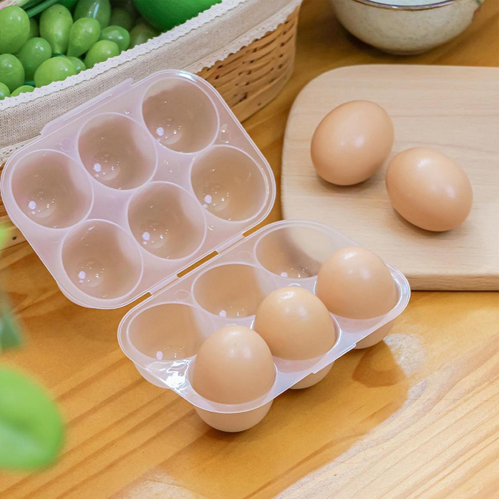 6 Grids Egg Holder Clear Egg Protection Box Egg Carriage For Refrigerator Portable Camping Picnic Hiking Travel Outdoor