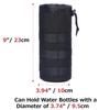 Poche Sac Améliorée pour Bouteilles d'Eau de Sport, Porte-Bouteille d'Eau Tactique à Cordon Coulissant Molle, Sac de Voyage en Maille pour Bouteille d'Eau
