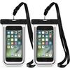 Waterproof Cases - E.F.Connection - 2 Pouches - Flexible - Compatible Up To 6.8" - Unisex