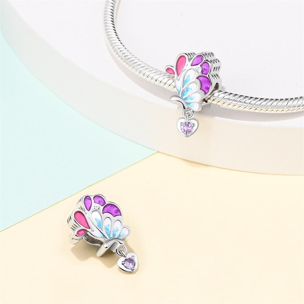 Copper Metal Charm Bead Components Authentic Original Love Butterfly Bead Components Compatible With Bracelet High Quality Fine Jewelry High Quality