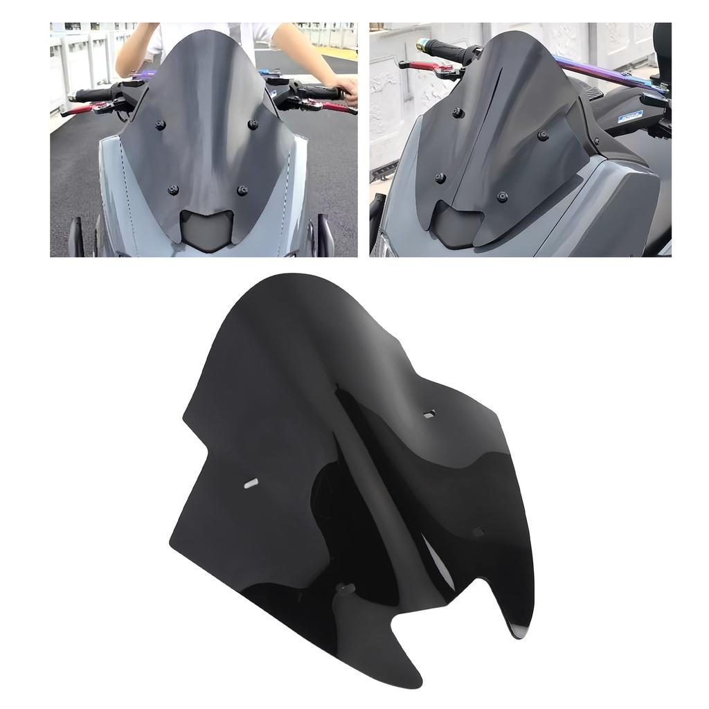 Defletor de Vento à Prova de Choque para Motocicleta Para-brisa Dianteiro Tela Frontal Substituição para NMAX155 2020 a 2024