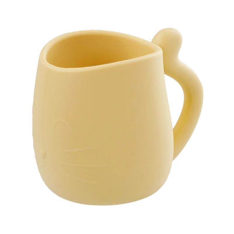 Silicone Cup Anti-fall Cute Cat Cup Home Drinking Cup  Caneca Water Cup with Handle Cute Cup Mouthwash Cup