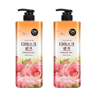 Flower Mildly Acidic Perfume Body Wash Damask Rose, 875ml, 2 Units