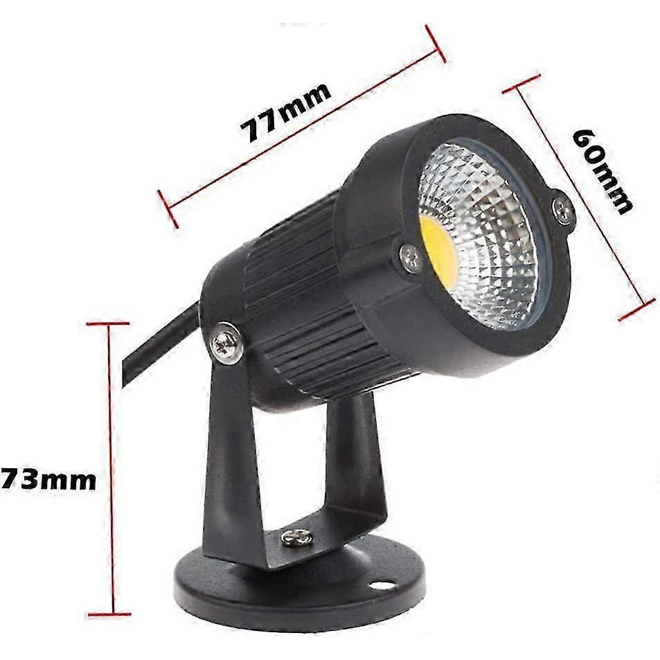 Conjunto de 4 Holofotes LED Cob Ajustáveis 5W 220V, Iluminação Externa(Branco frio