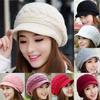 Winter Women's Wide Brimmed Warm Hat Knitted Hat Women's Soft and High Elasticity Warm Hat Women's Hat Solid Color 2023 New Mode