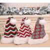 Knitted Santa Hat Creative Fashion Pom Pom Snowflake Decorative Santa Hat Christmas Worm Hat Party Supplies Photo Props For Adults Holiday Red Whit