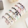 Schöne Cartoon-Tier-Emaille-Katzenarmbänder für Damen Kawaii Kleine Blume Glocke Handgeflochtenes Seilarmband Mädchen Mode Schmuck