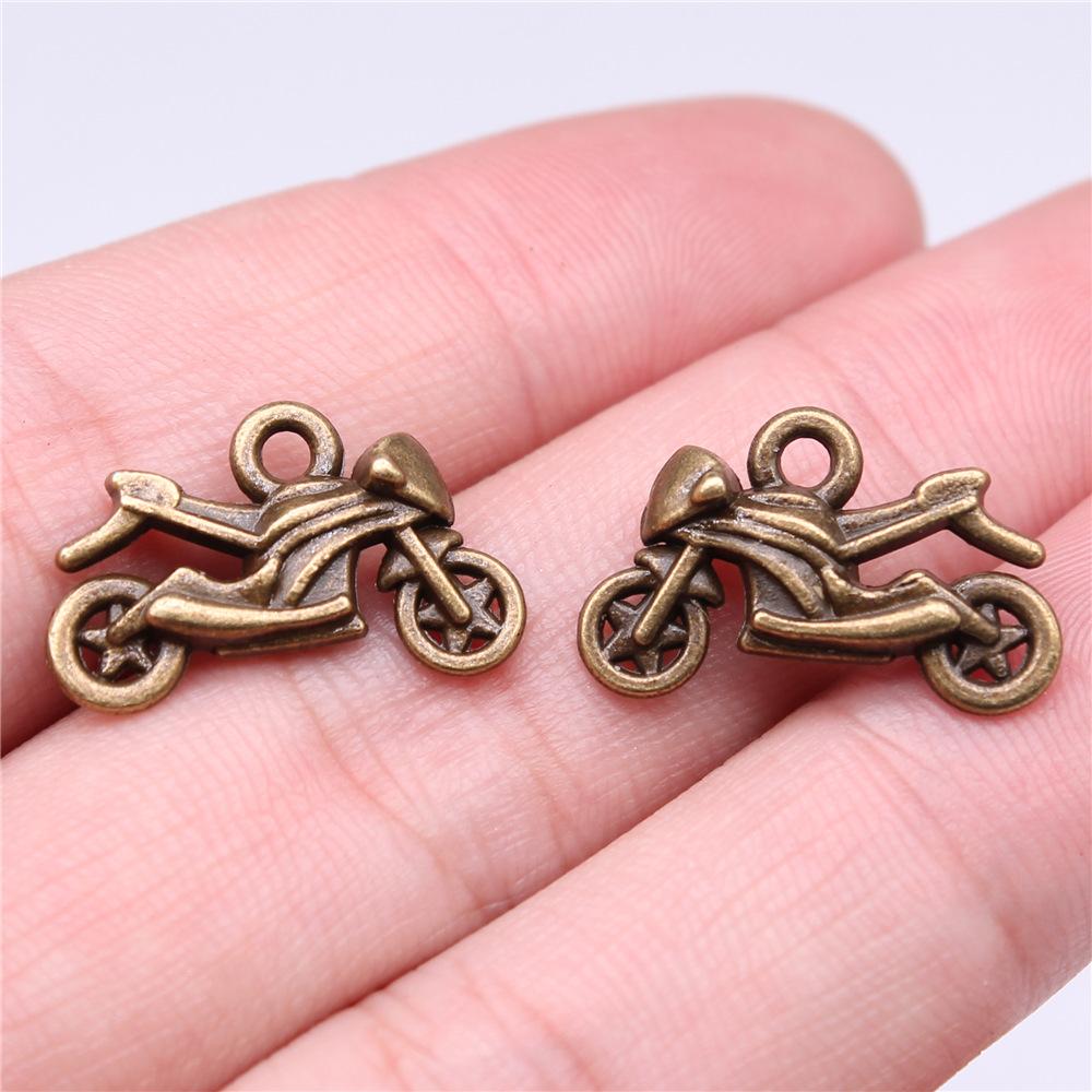 10pcs Motorcycle & Bikecycle Charms Pendants Antique Jewelry Making DIY Handmade CraftFor Jewelry Making