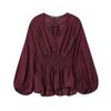 European American Style Pleated Women's Shirt - Autumn/Winter 2025 New Arrival