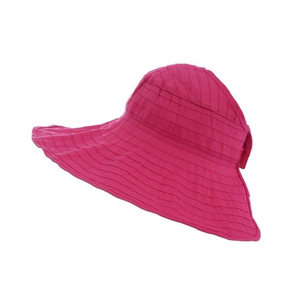 

Adjustable Outdoor Beach Cap Foldable Summer Beach Hat Lightweight Sun Protection Hat Travel Use Adult Size рожевий червоний колір