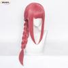 High Quality Makima Cosplay Wig Anime Chainsaw Man Cosplay Long Coral Pink Braided Heat Resistant Hair Role Play Wigs + Wig Cap