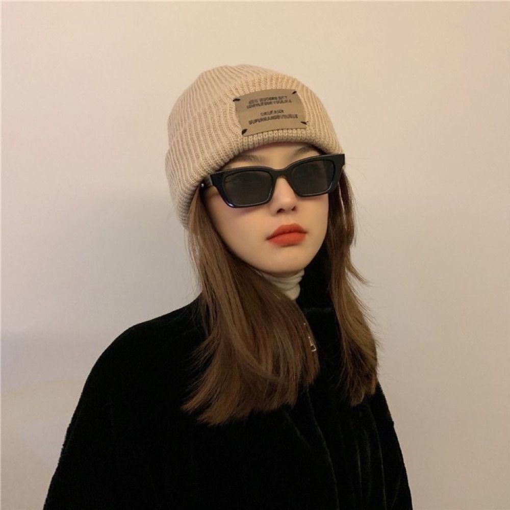 Breathable Winter Warm Hats Letters Embroidered Knitted Hats Fashionable Bucket Hats  Outdoor