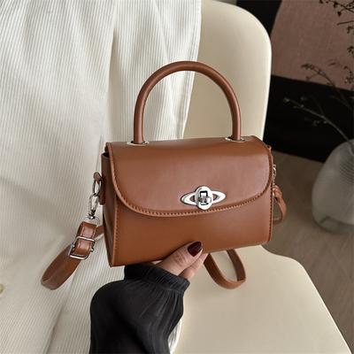 This Year's Popular Solid Color Large Capacity Spring and Summer 225 Casual New Retro Portable Shoulder Crossbody Small Square Bag Women