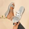 Fashion Women Wedges Slippers Sexy Open Toe Women Shoes Luxury Platform Slippers Fashion Shiny Beach High Heels Sandals Slides Women