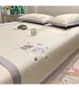 Class A Summer Cartoon Ice Bean Cooling Bed Sheet Set, Machine Washable, Breathable & Air-Conditioned, Three Pieces.