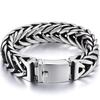 Men's 17MM Width V Shaped Double Layer Chain Bracelet for Men Polished Stainless Steel Bracelets Man Hip-Hop Party Jewelry Gifts