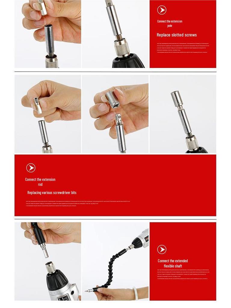 4,2V Wiederaufladbarer Elektroschrauber-Satz mit 45 Teilen - Multifunktionales Handwerkzeug für den Heimgebrauch