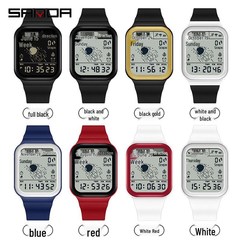 Sanda Astronaut Sports Watch: Unisex Waterproof Multifunctional Watch with Calorie Pedometer for Students