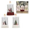 Christmas Snow Lanterns Battery Operated LED Light Water Glittering Night Lamps Holiday Home Decoration