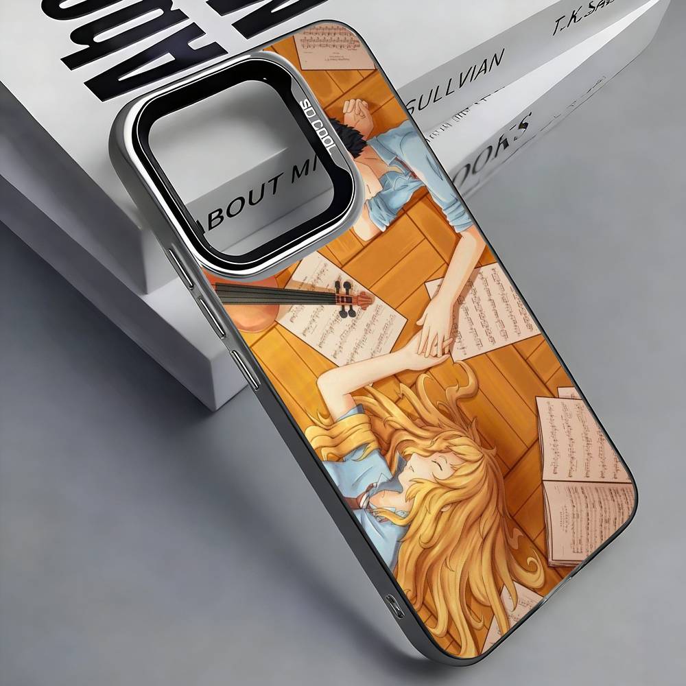Y-Your lie IN A-APRIL Phone Case For iPhone 17,16,15,14,13,12,11 Plus,Pro Max,Colored Silver Phone Case