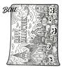 Artistic Sofa Accent Blanket Halloween DIY Coloring Blanket Color Your Own Throw with Optional Unique Craft Kits for Adults 24 Markers Washable Xmas
